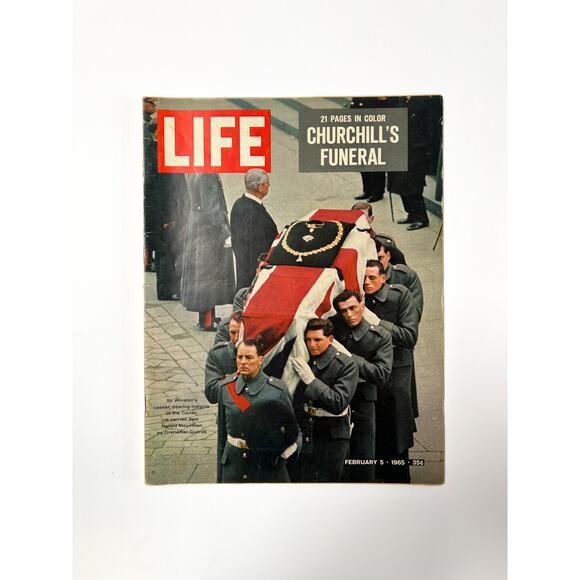 Vintage Ephemera - LIFE Magazine - Churchill’s Funeral - February 5, 1965 - Picture 1 of 4